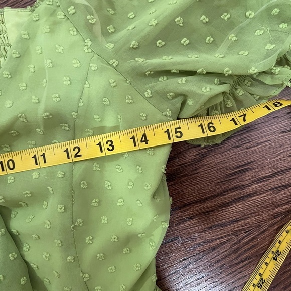 🧁BCBGeneration Puff Sleeve Tie Top Coquette Farm Boho Hippie Cottagecore Spring - Picture 11 of 12